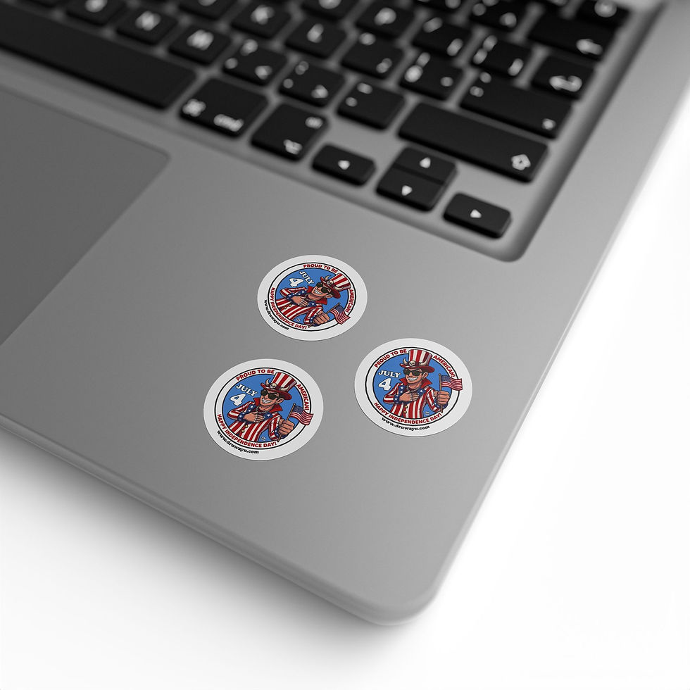 Thumbnail: The HEW July 4th Round Sticker Label Rolls