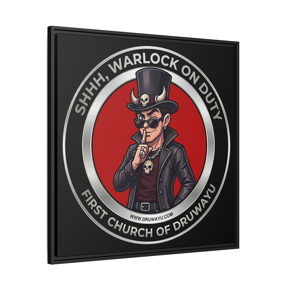 Thumbnail: Warlock on Duty Matte Canvas, Framed (Multi-color)