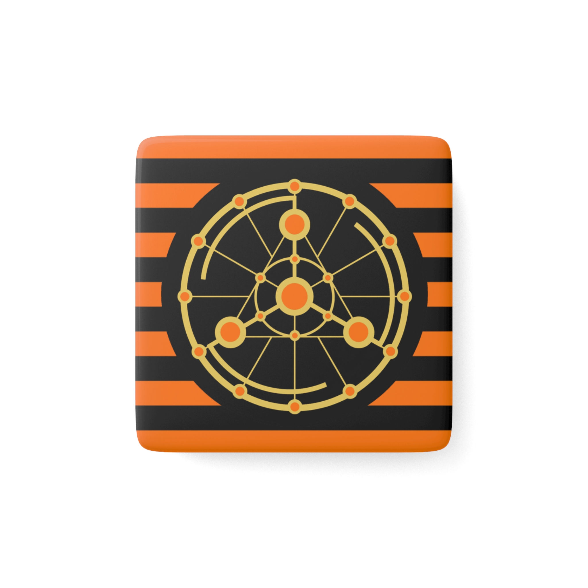 Druan Anniversary Flag Porcelain Magnet, Square