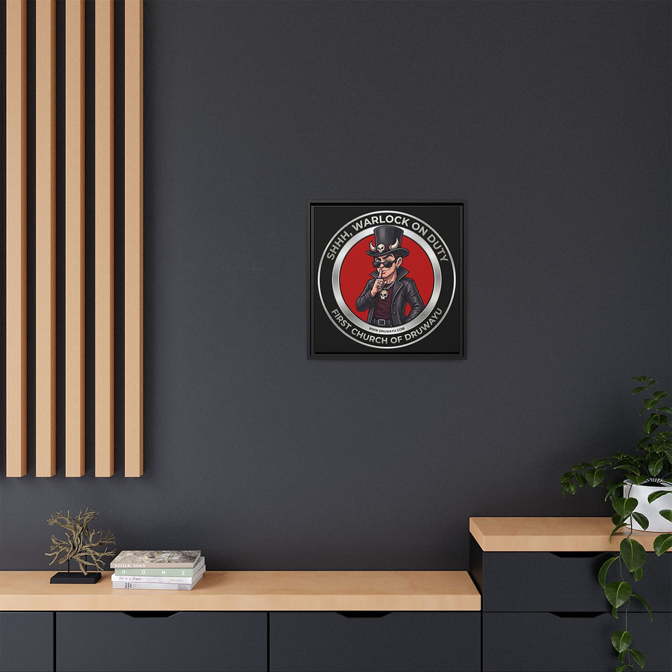 Thumbnail: Warlock on Duty Matte Canvas, Framed (Multi-color)