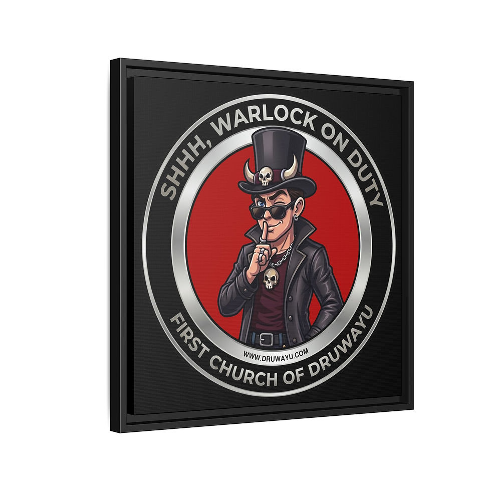 Thumbnail: Warlock on Duty Matte Canvas, Framed (Multi-color)