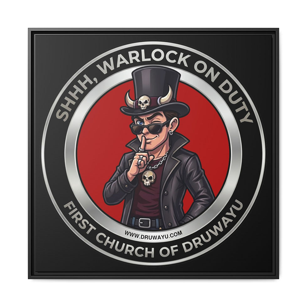 Thumbnail: Warlock on Duty Matte Canvas, Framed (Multi-color)