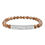 Thumbnail: Natural Stone Stretch Bar Bracelet (Engraving)