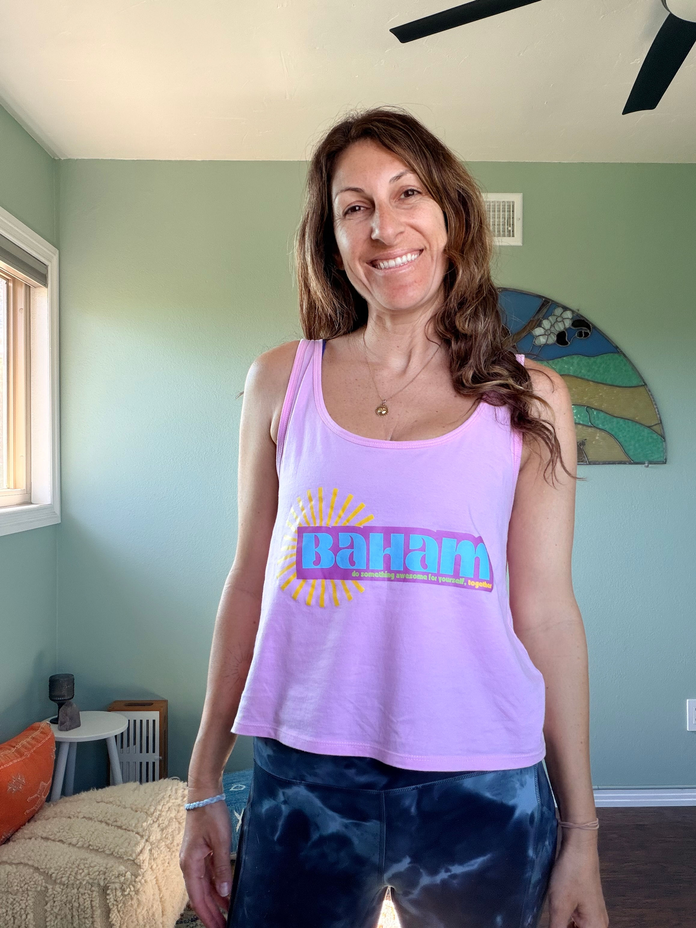 Baham Tank Top (Pink w/ Pink Logo)