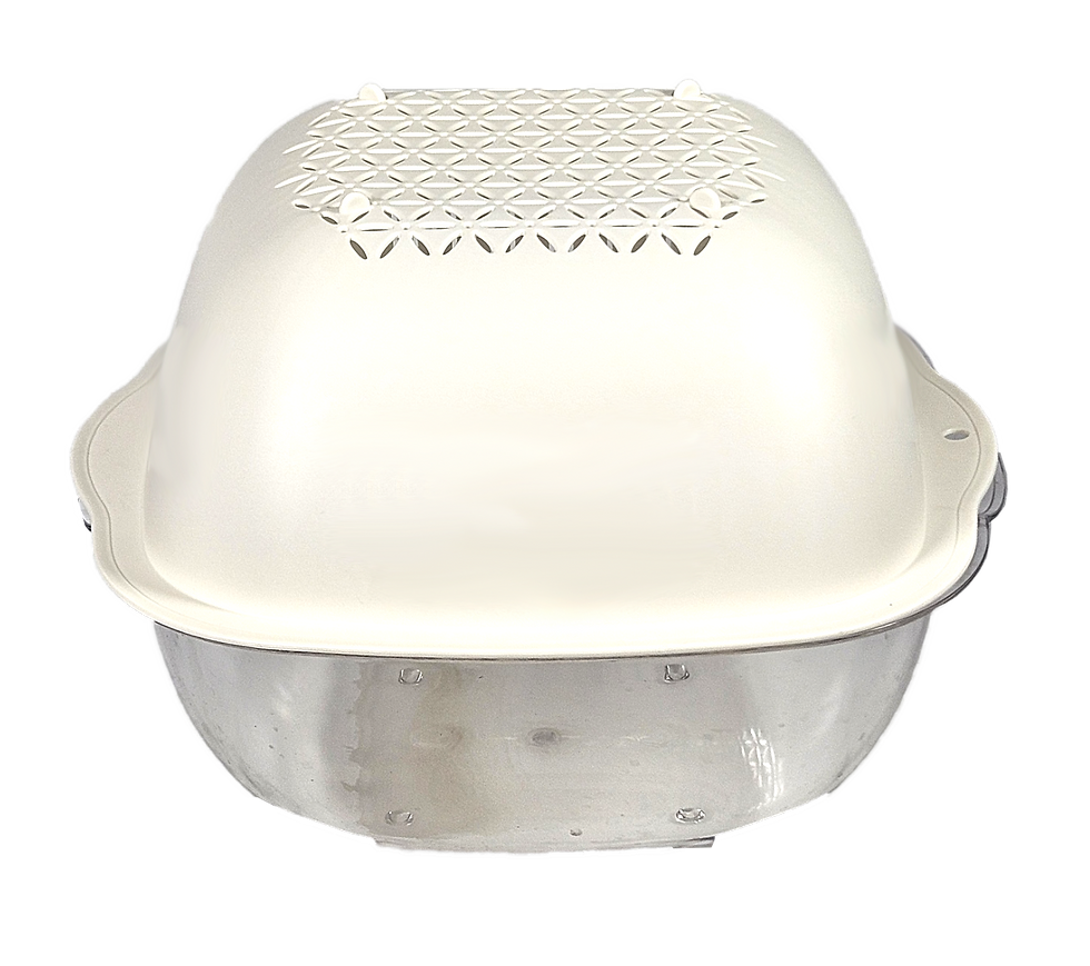 Thumbnail: Cuisine Collection W10S232-CL 2.5 qt. Bowl & Strainer Set - Clear