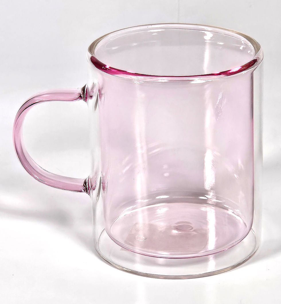 Thumbnail: Marcelle 12 oz Double Wall Colored Glass Mug