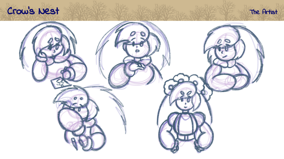 The artist emotion sketches
