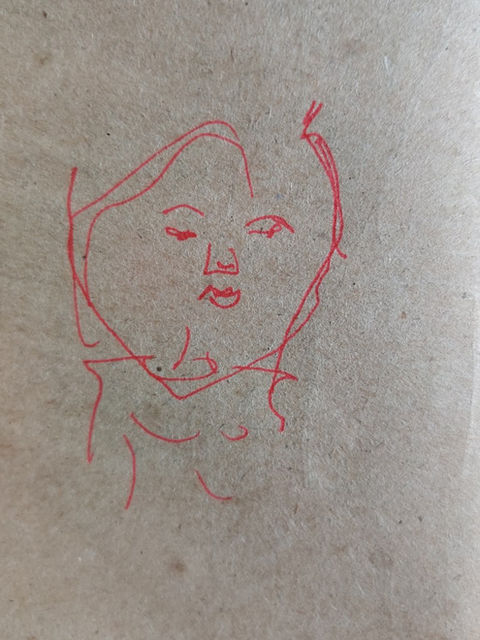 Blind Contour Self Portraits