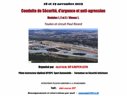 "RAID" et "S-RED" : RESTE UN SEUL STAGE EN NOVEMBRE AVEC L'INSTRUCTEUR D’ÉLI