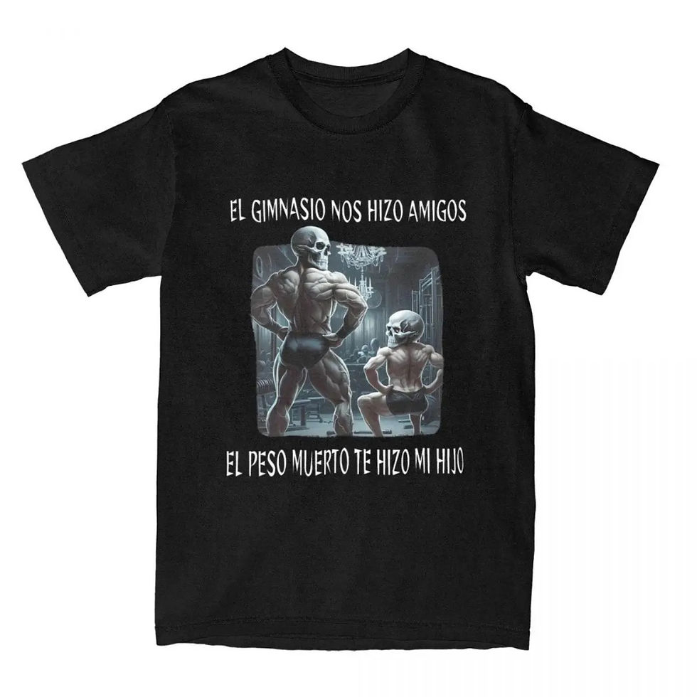 Thumbnail: Fitness T-shirt  Calacas Chidas Gym Fitness Con Frases Sarcasticas T-shirt Men W