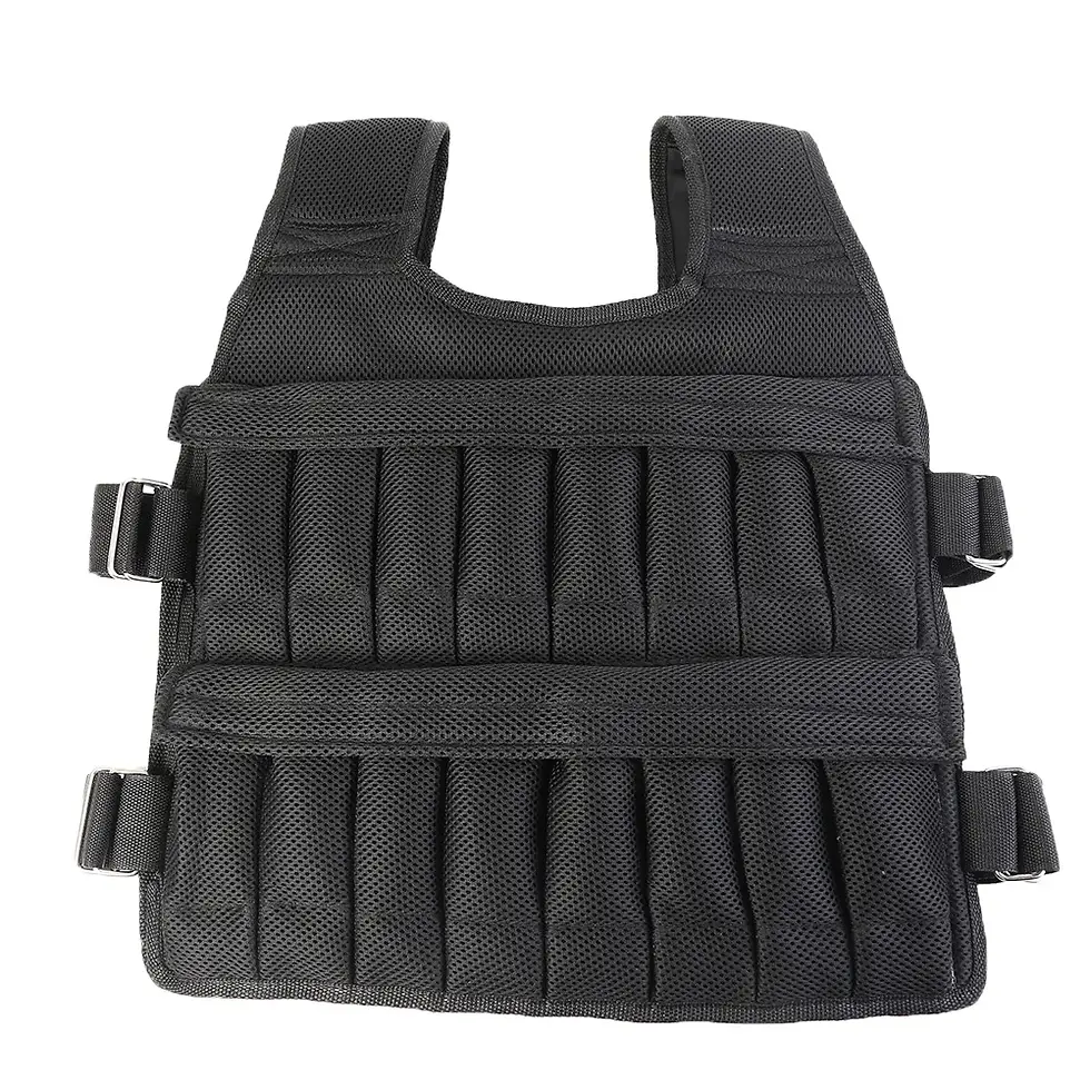 Thumbnail: 3/15/20/35/50kg Workout Weight Jacket Adjustable Weighted Exercise Vest Workout 
