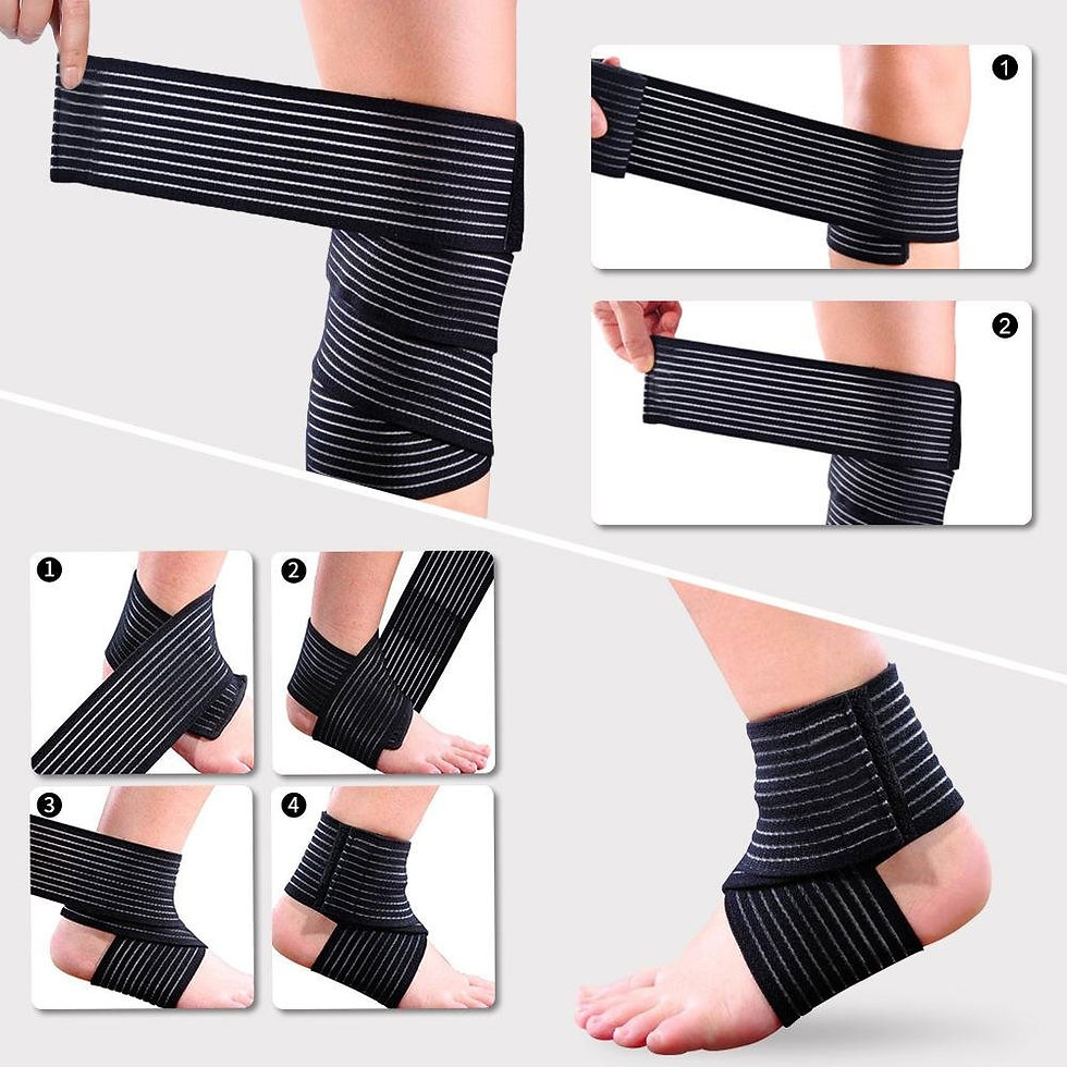 Thumbnail: Full-Length 40-300cm Knee Elbow Support Wrap | Adjustable Strap for Sports, Gym 