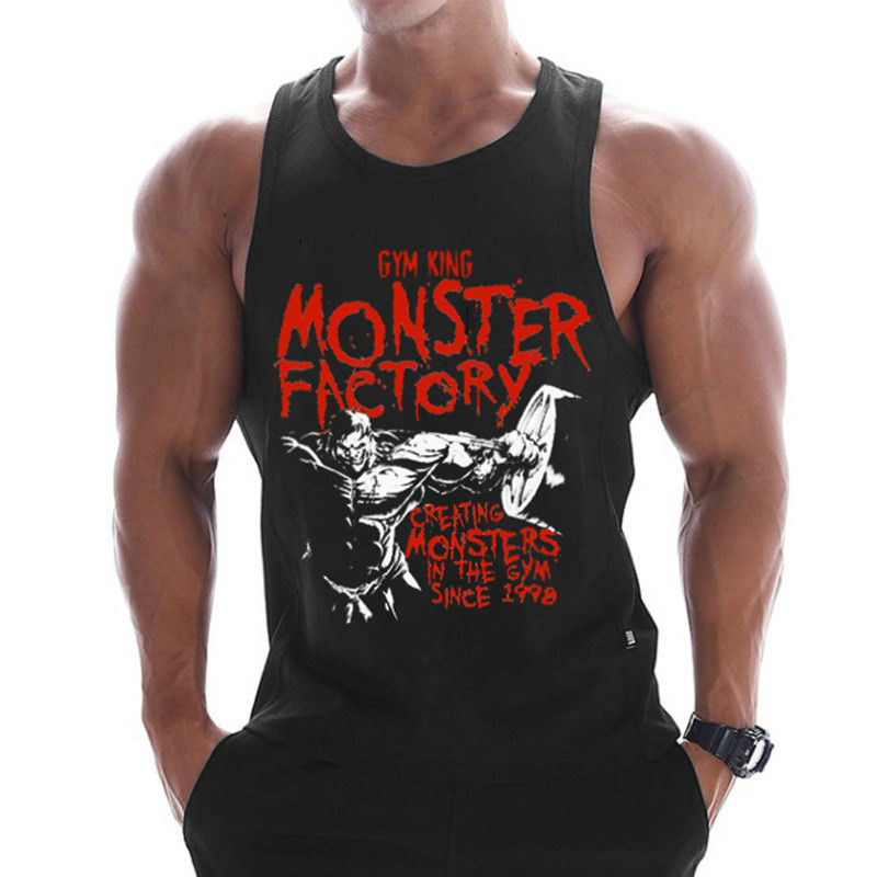 Thumbnail: Fitness Clothing  Men Muscle Shirt  Cotton Men Tank Top Workout Bodybuilding Men