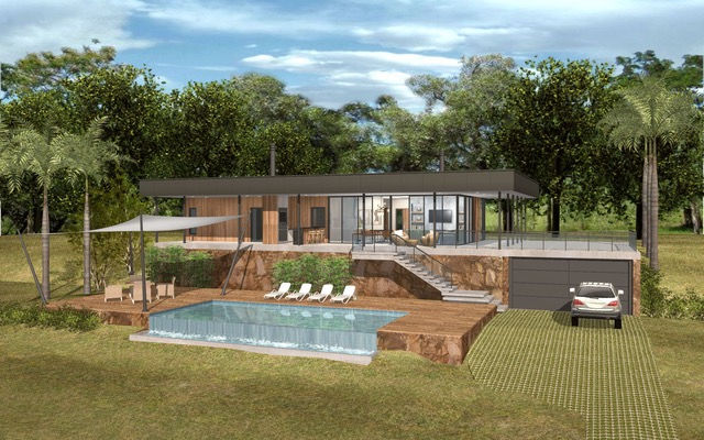 Animierte Hausansicht von Haus in Paraguay