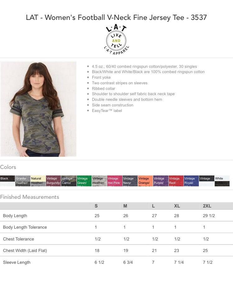 Thumbnail: Pride dance team ladies football tee