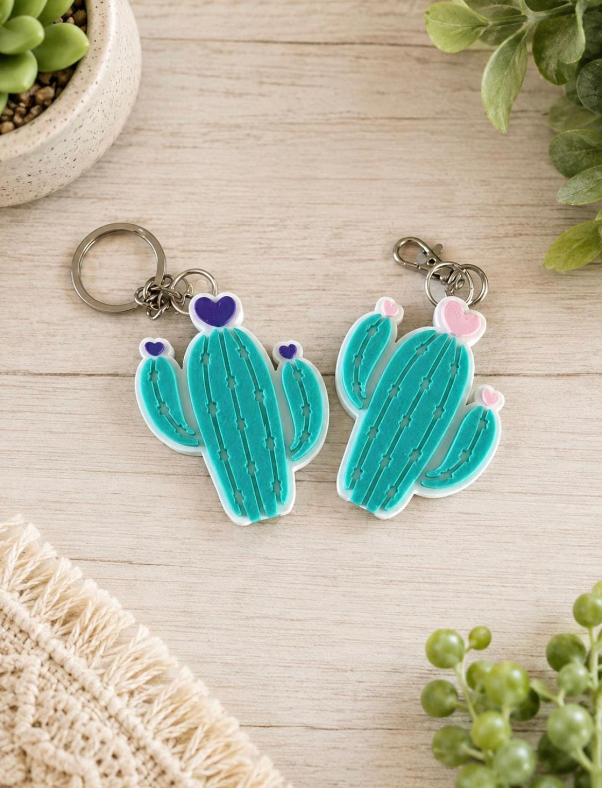 Cactus can opener keychain 