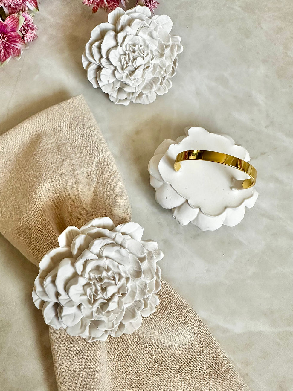 Thumbnail: Peony Flower Napkin Ring