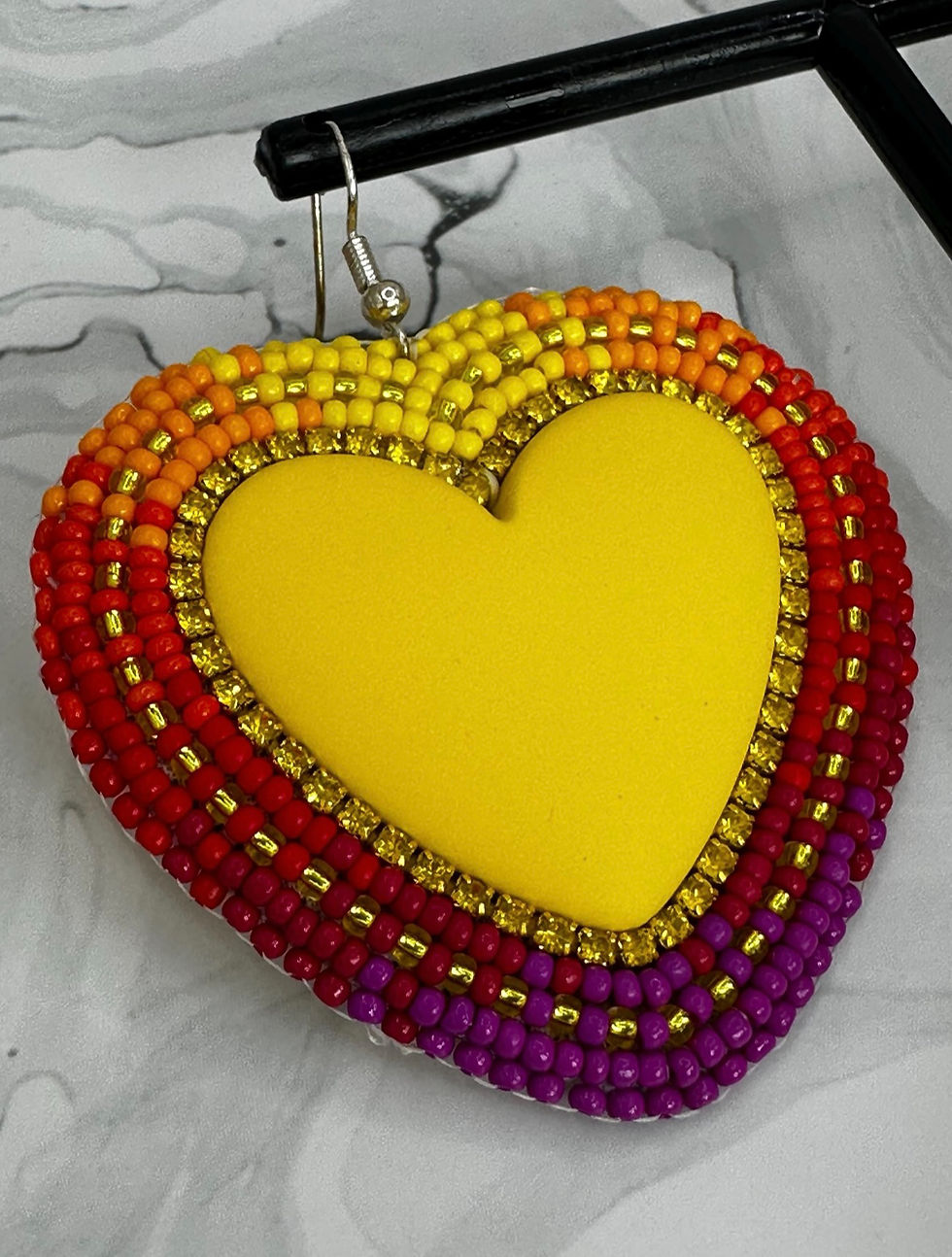 Thumbnail: Sunset Heart Earrings