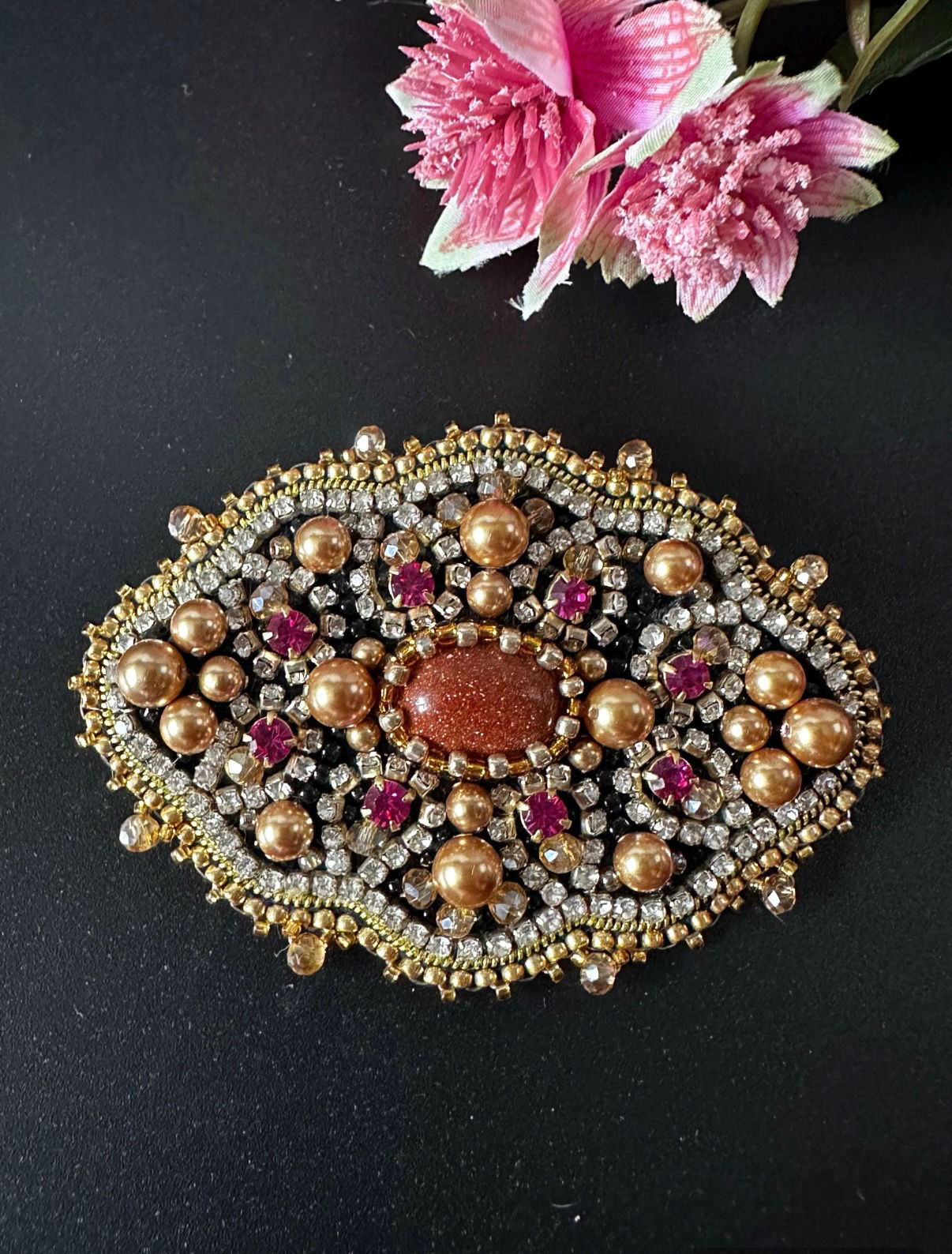 Golden Radiance Statement Brooch