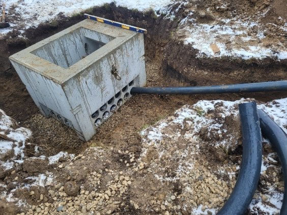 Professional hydro duct bank excavation for underground electrical conduits in Southwestern Ontario