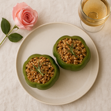 Creole Chicken & Wild Rice Stuffed Bell Peppers