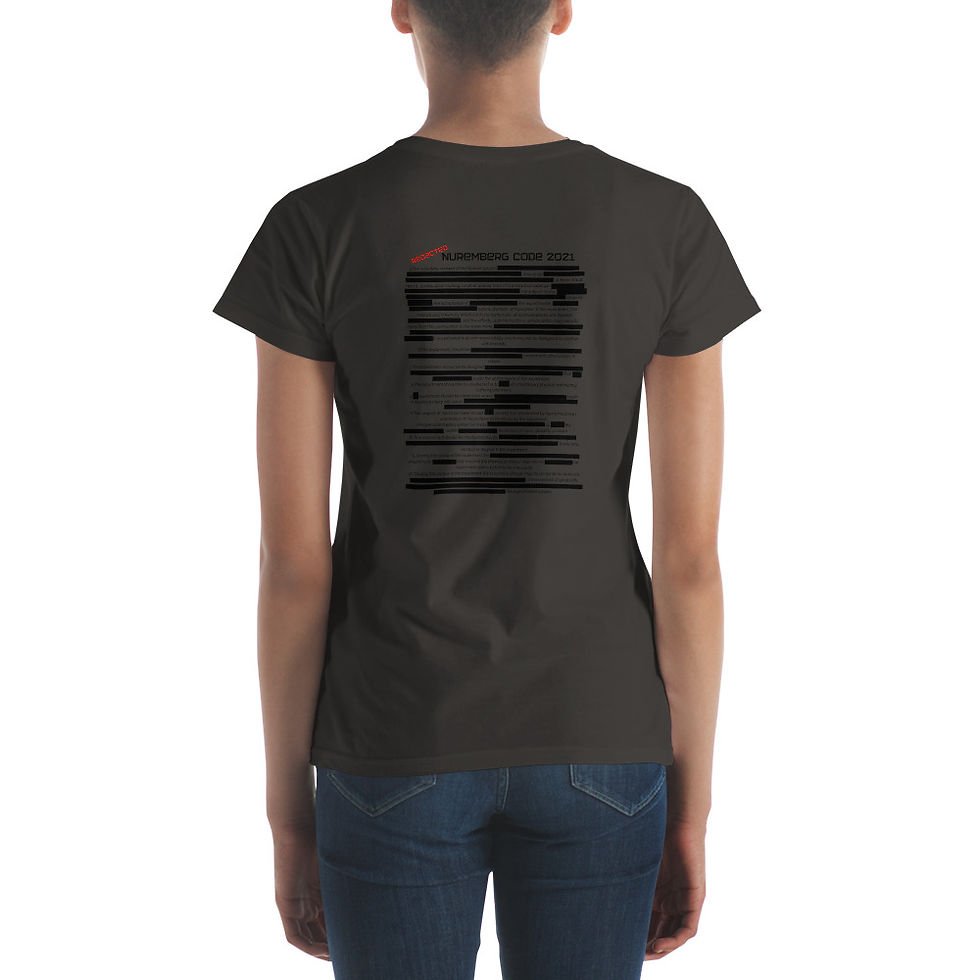 Thumbnail: Women's short sleeve t-shirt - Patriotic Nuremberg Code 2021