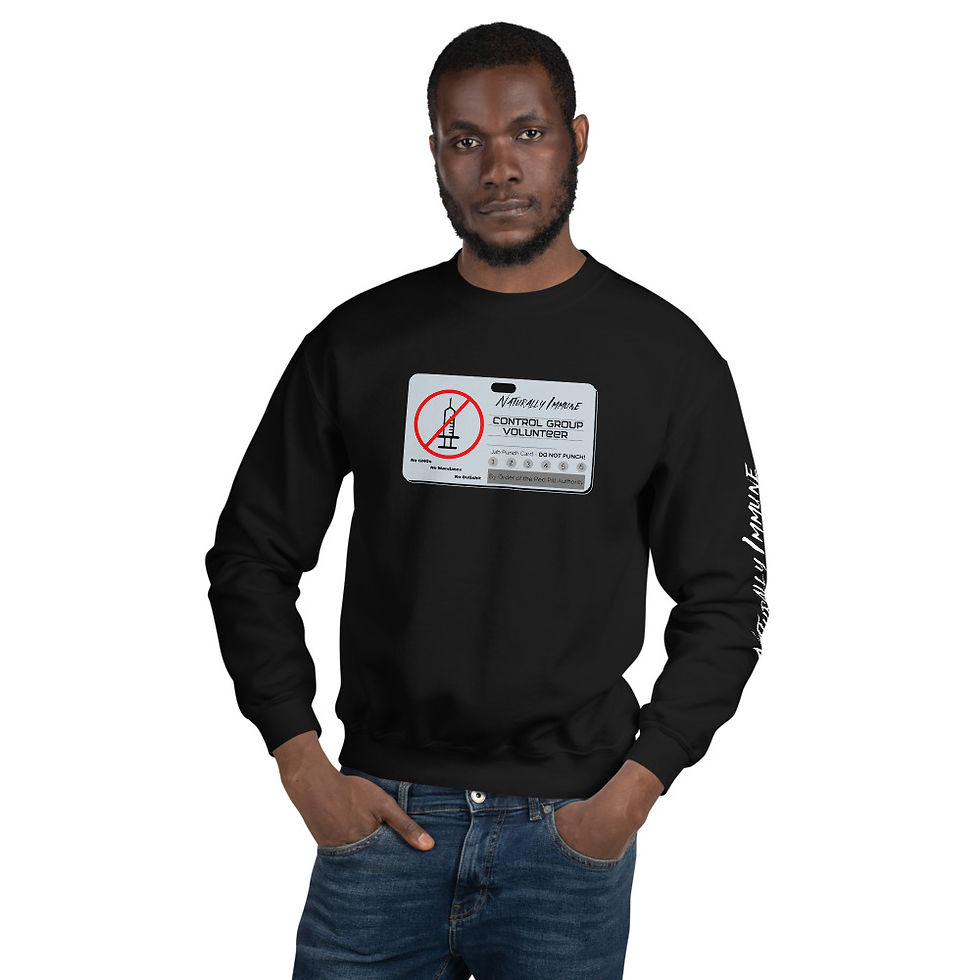 Unisex Sweatshirt - Control Group Volunteer White Print