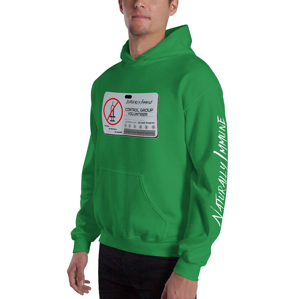 Thumbnail: Unisex Hoodie - Control Group Volunteer White Print