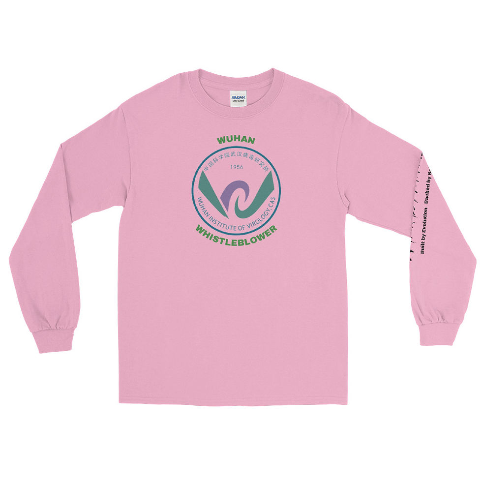 Thumbnail: Men’s Long Sleeve Shirt - Wuhan Whistleblower Black Print