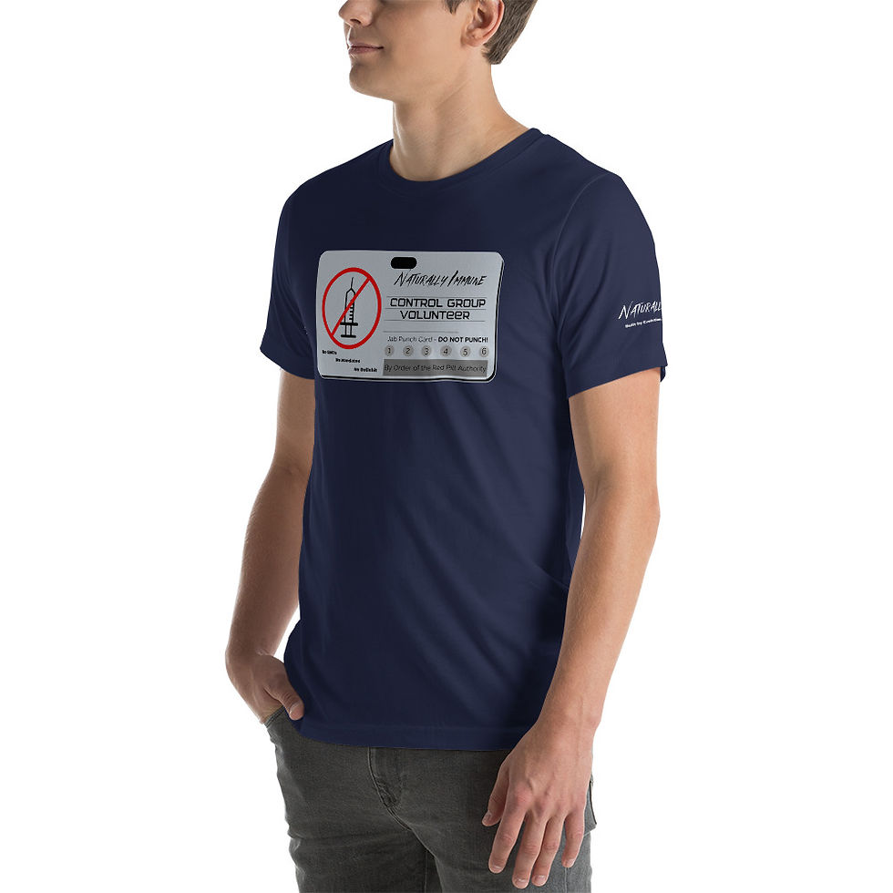 Thumbnail: Short-Sleeve Unisex T-Shirt S/M/L - Control Group Volunteer White Print