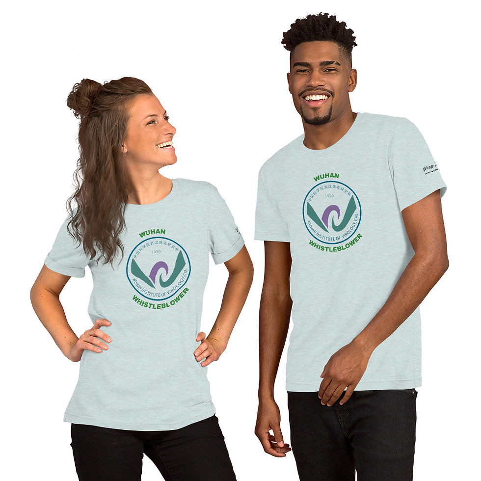 Thumbnail: Short-Sleeve Unisex T-Shirt -S/M - Wuhan Whistleblower Black Print