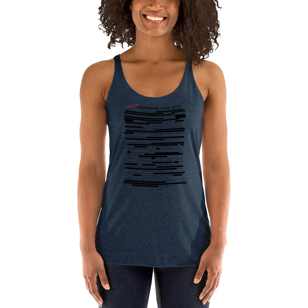 Thumbnail: Women's Racerback Tank - Nuremberg Code2021