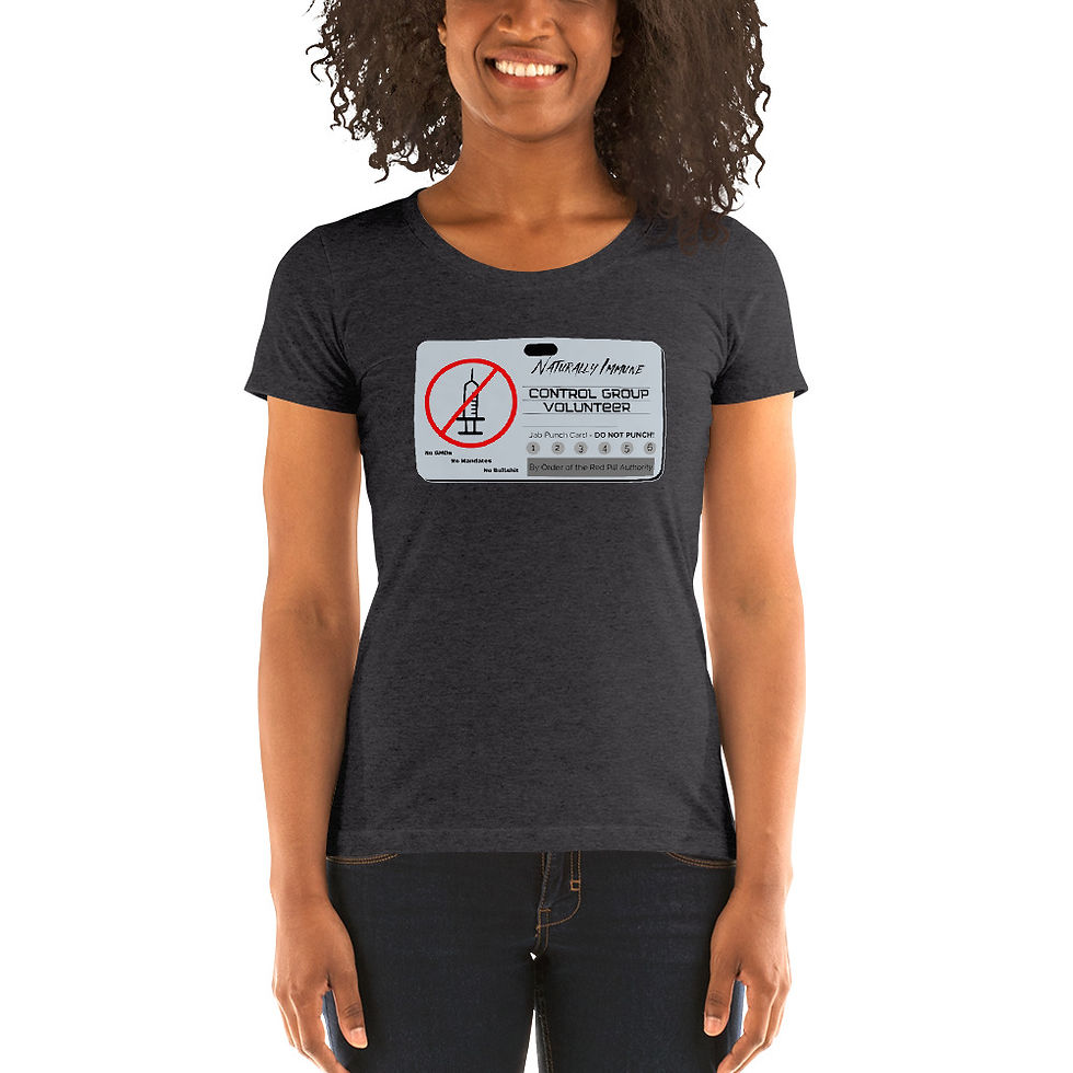 Thumbnail: Ladies' Tri-Blend short sleeve t-shirt- Control Group Volunteer