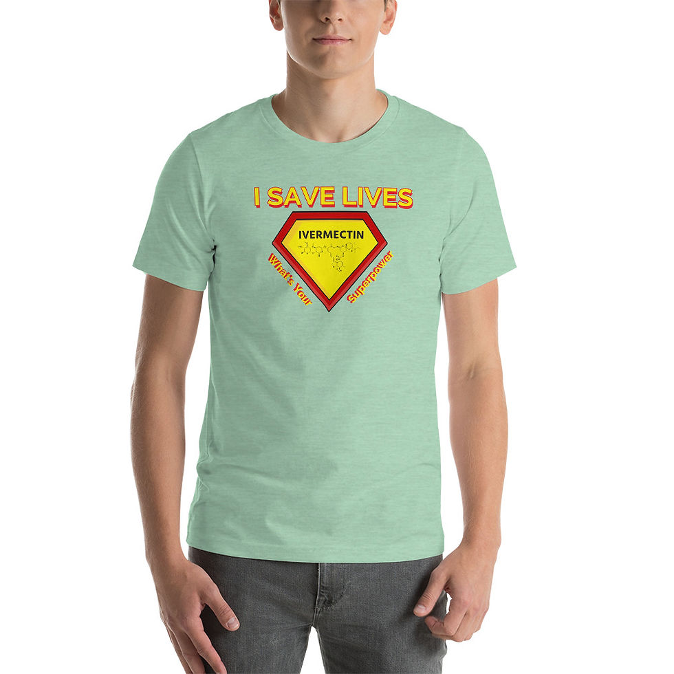 Thumbnail: Short-Sleeve Unisex T-Shirt - S/M - Ivermectin Superpower