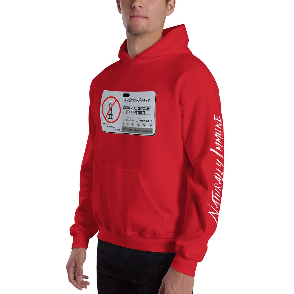 Thumbnail: Unisex Hoodie - Control Group Volunteer White Print