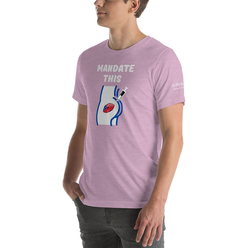 Thumbnail: Short-Sleeve Unisex T-Shirt -S/M - Mandate This White Print