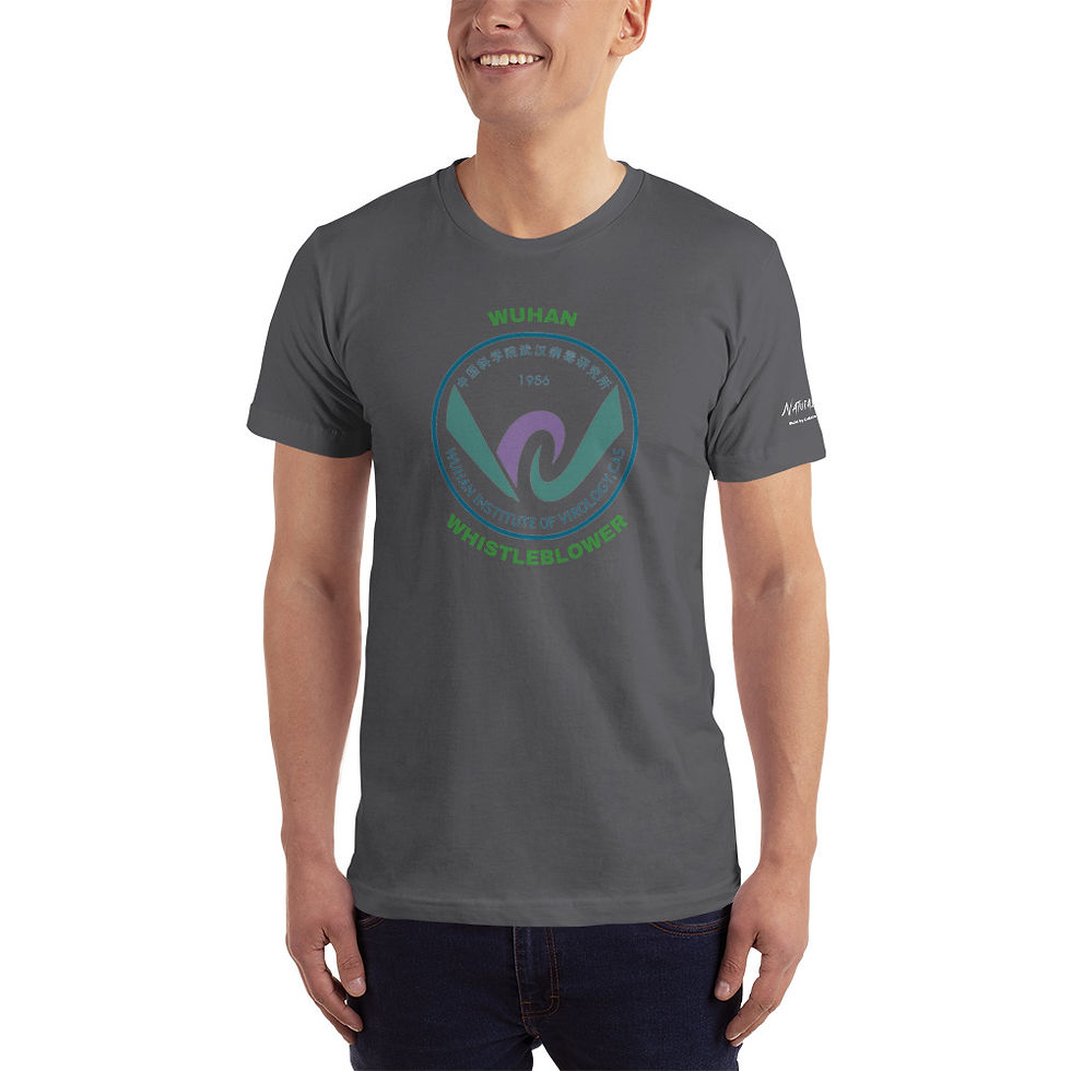 Thumbnail: Unisex Jersey T-Shirt - Wuhan Whistleblower White Print