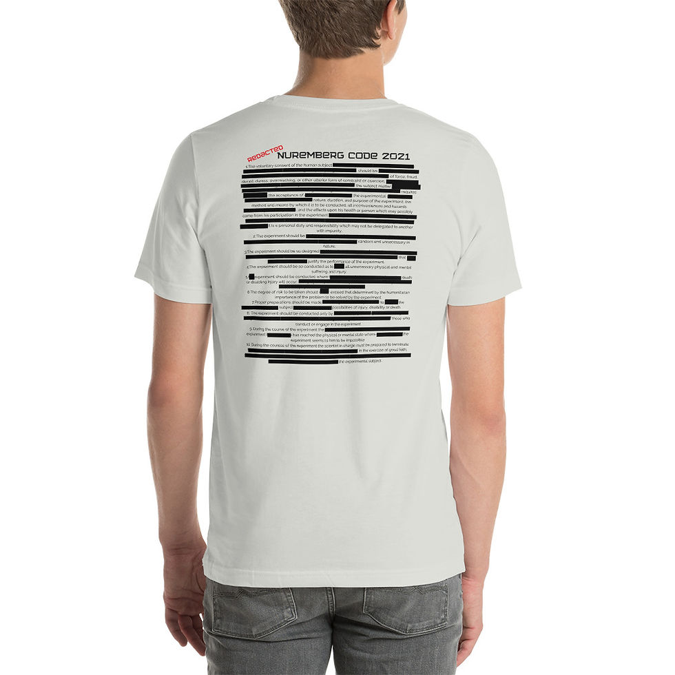 Thumbnail: Short-Sleeve Unisex T-Shirt - S/M - Patriotic Nuremberg Code 2021