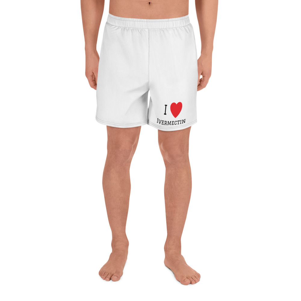 Men's Athletic Long Shorts - I Heart Ivermectin