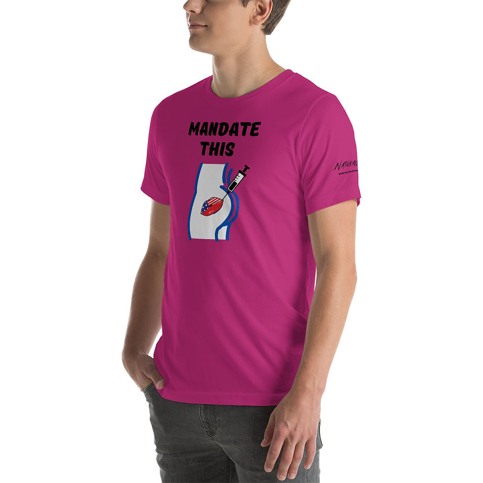 Thumbnail: Short-Sleeve Unisex T-Shirt S/M - Mandate This Black Print