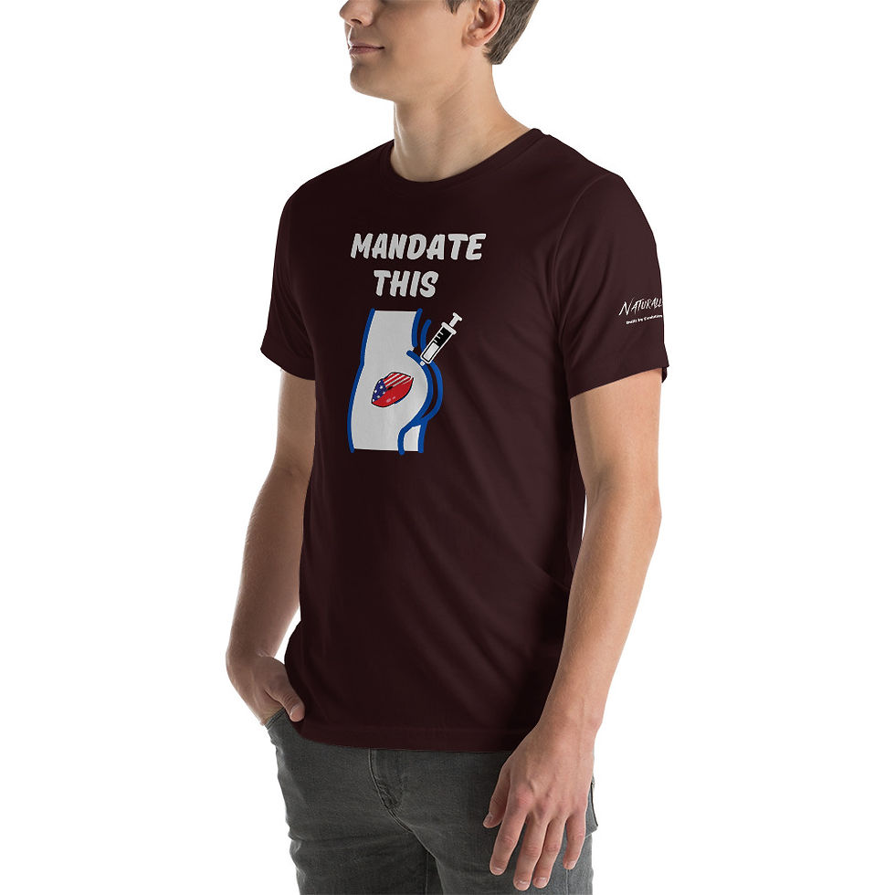 Thumbnail: Short-Sleeve Unisex T-Shirt -S/M - Mandate This White Print