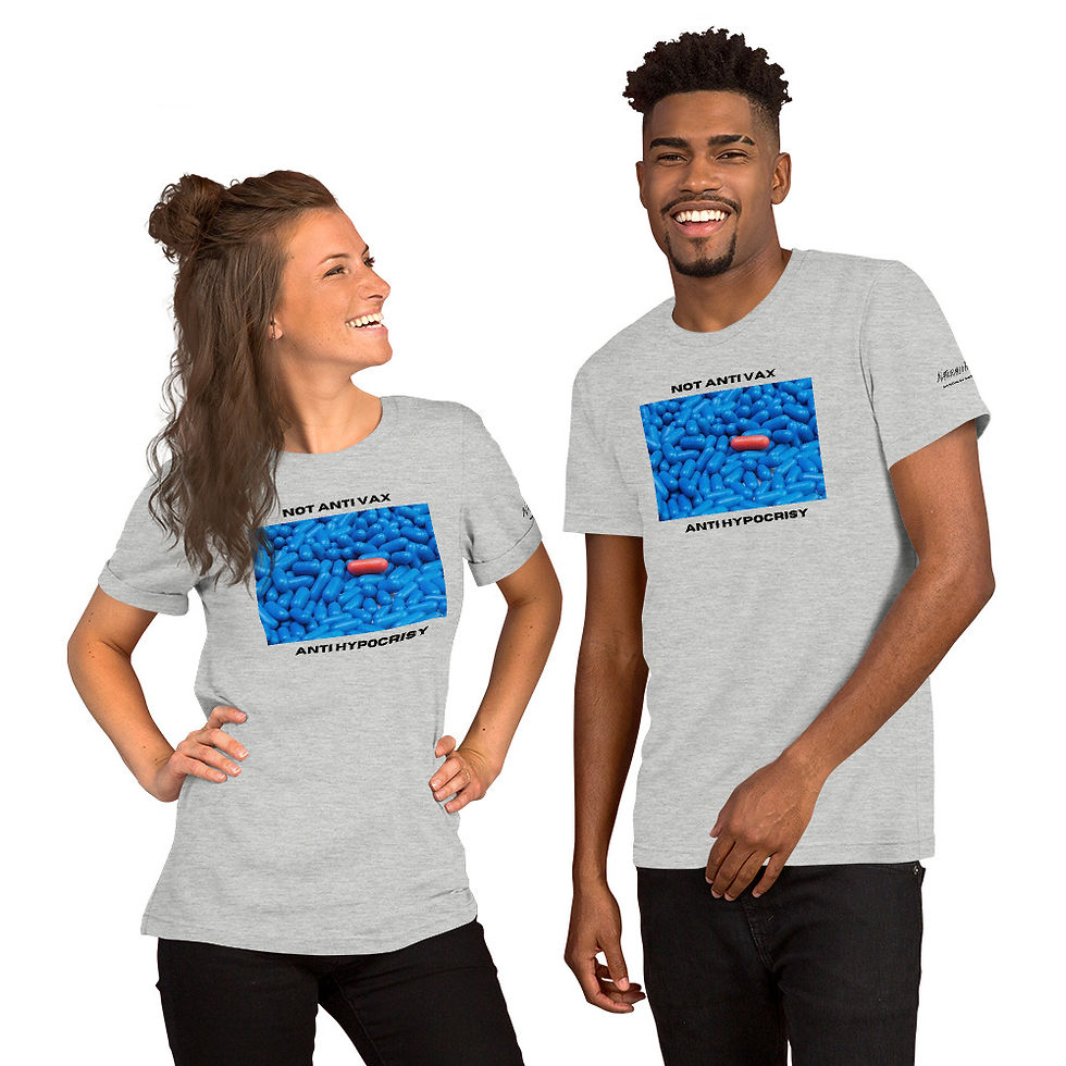 Thumbnail: Short-Sleeve Unisex T-Shirt S/M - Antihypocrisy Black Print