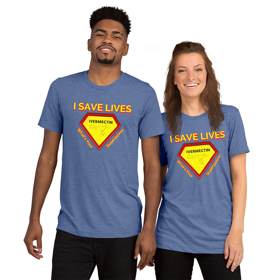 Thumbnail: Short sleeve unisex Tri Blend t-shirt - Ivermectin Superpower