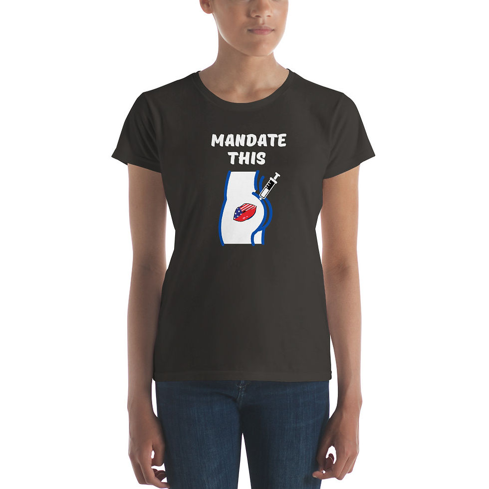 Thumbnail: Women's short sleeve t-shirt - Mandate This White Print