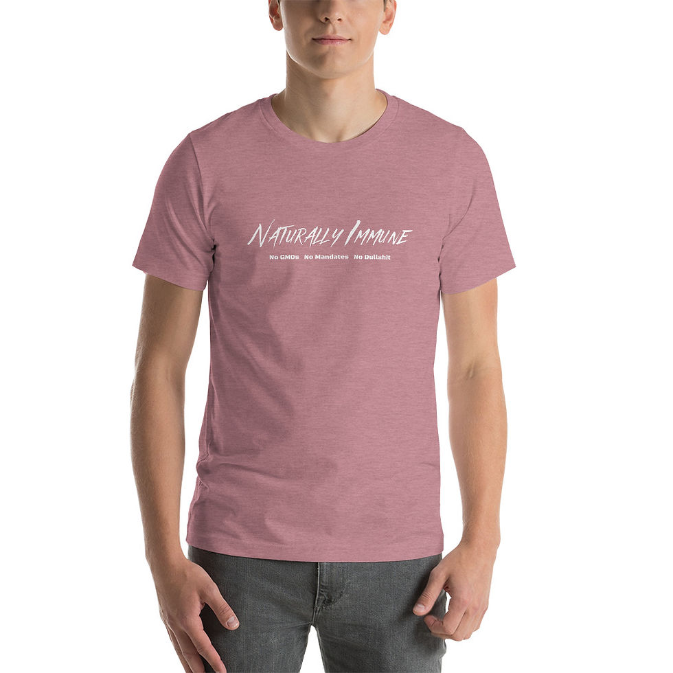 Thumbnail: Short-Sleeve Unisex T-Shirt - XL/2XL -Naturally Immune No GMO White print