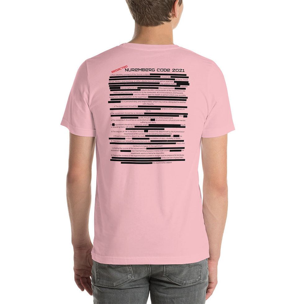 Thumbnail: Short-Sleeve Unisex T-Shirt - S/M - Patriotic Nuremberg Code 2021