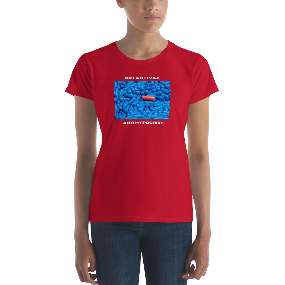 Thumbnail: Women's short sleeve t-shirt - Antihypocrisy White Print