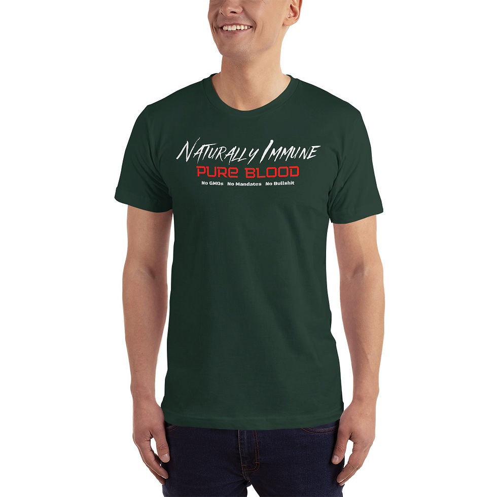 Thumbnail: Jersey T-Shirt - Naturally Immune Pure Blood white print