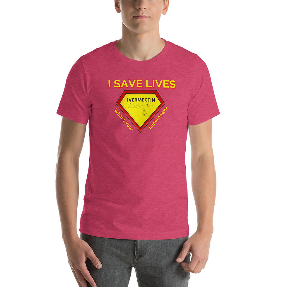 Thumbnail: Short-Sleeve Unisex T-Shirt - S/M - Ivermectin Superpower