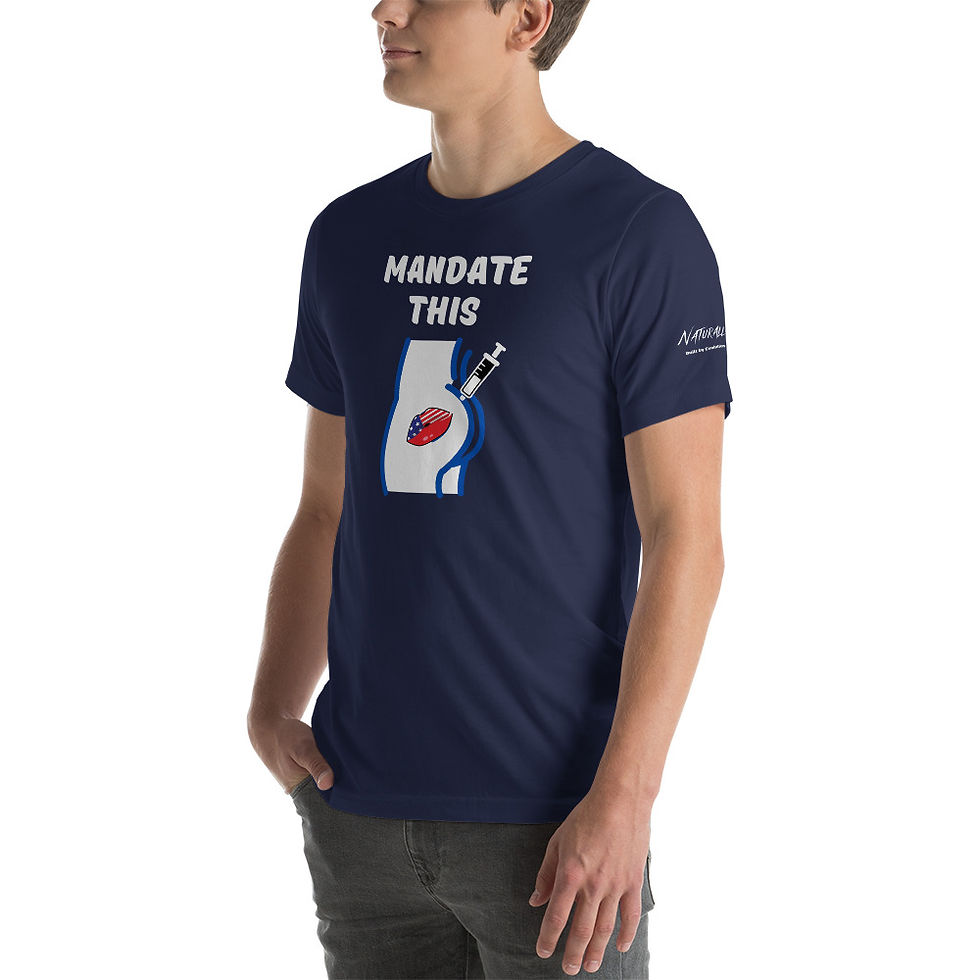 Thumbnail: Short-Sleeve Unisex T-Shirt -S/M - Mandate This White Print